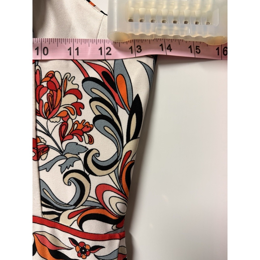 Boston Proper White Red Floral Chiffon Halter Asymmetric Midi Dress Sleeveless 2 - Picture 5 of 7